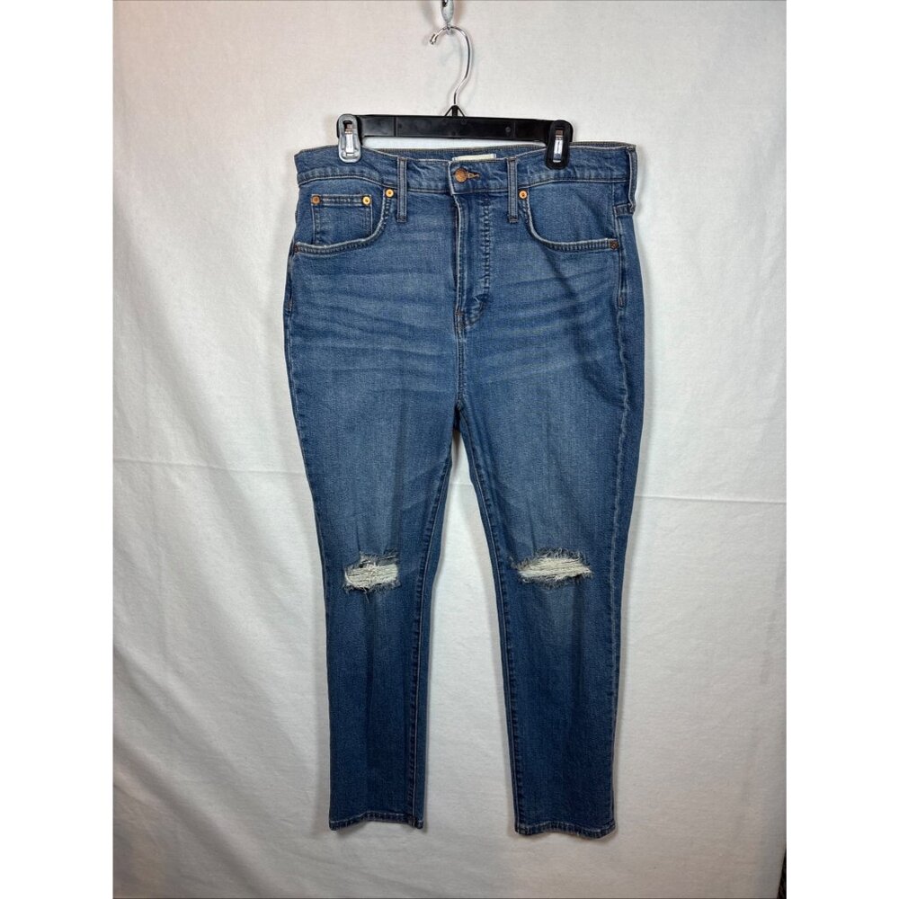 Madewell Perfect Vintage Jeans Women's 32 Medium Wash Denim Straight Crop High